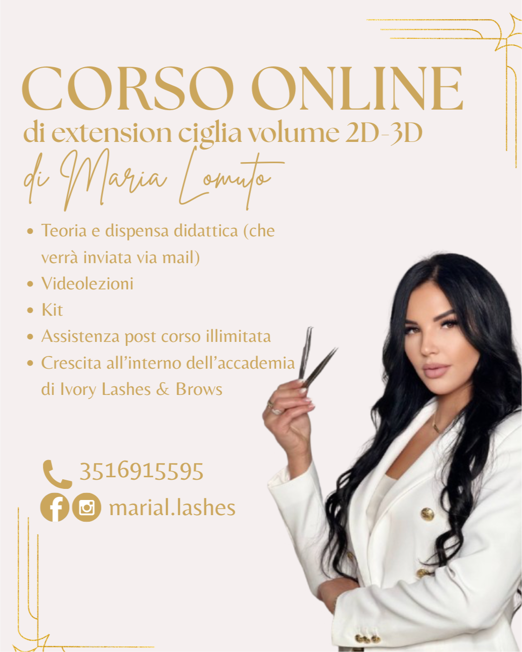 Corso Online di Extension Ciglia Volume 2/3d