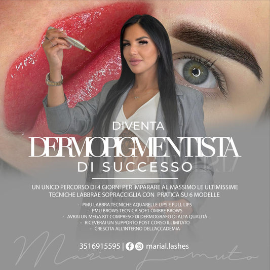 Corso Dermopigmentista 4 giorni, Full immersion, KIT INCLUSO, test su modelle